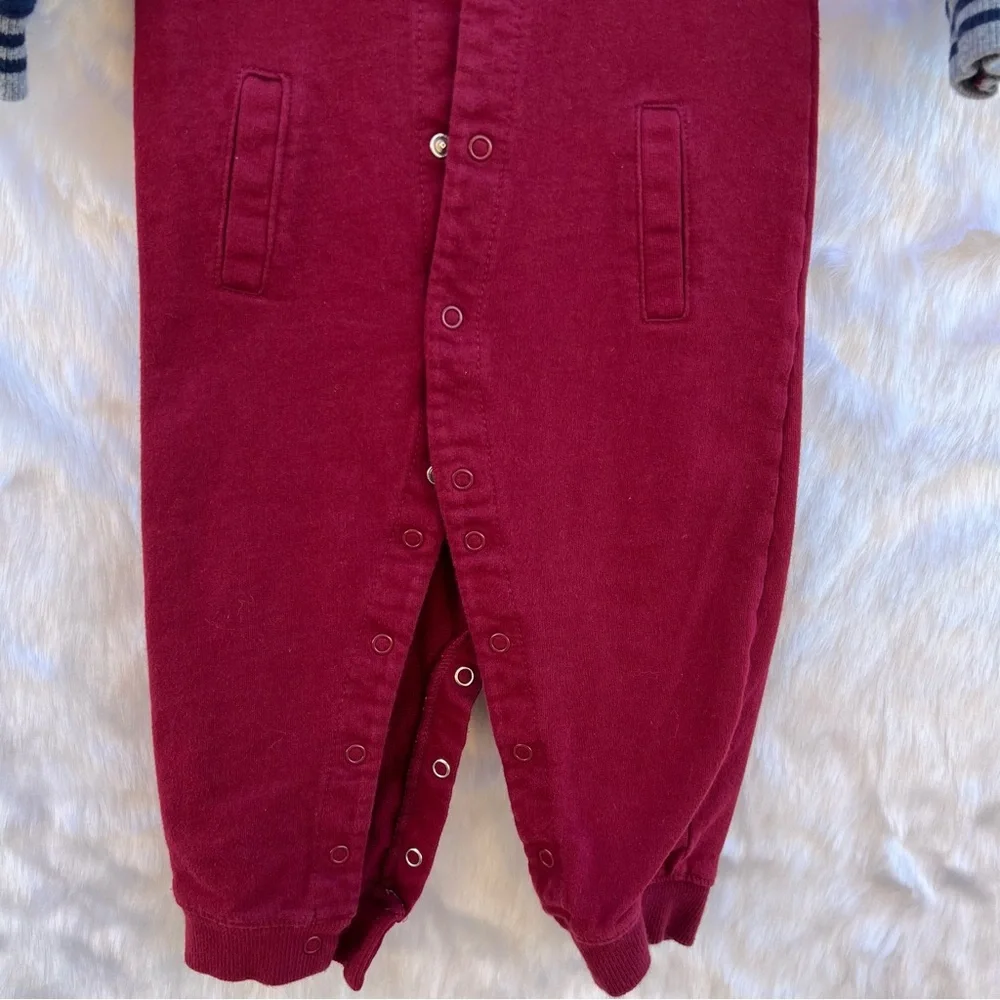 Carter's‎ Varsity Snap-Up Romper - Maroon